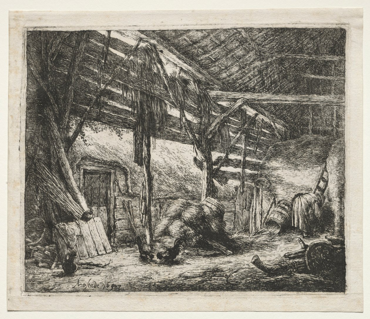 Ladugården, 1647. av Adriaen Jansz. van Ostade