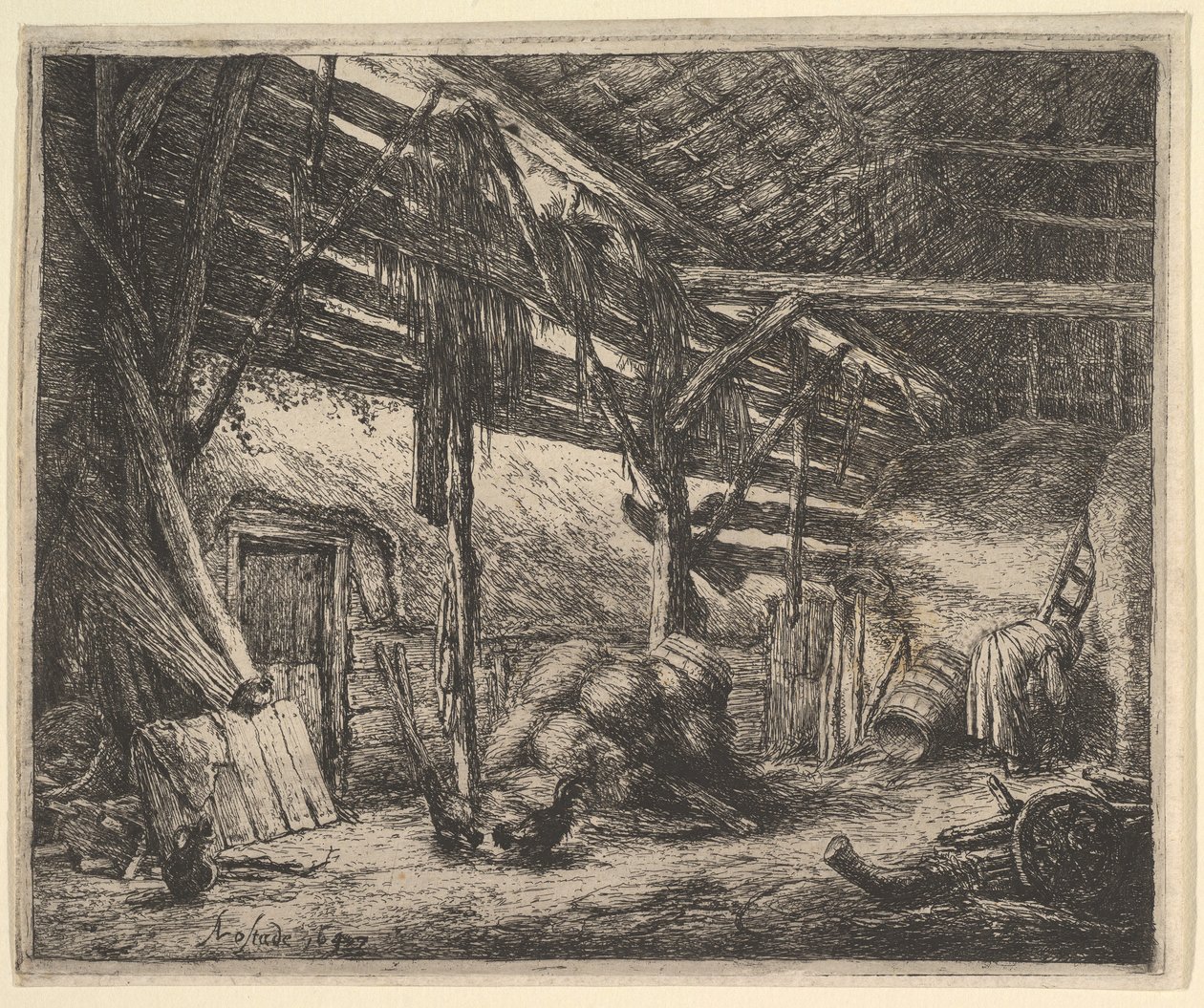 Ladugården, 1647. av Adriaen Jansz. van Ostade