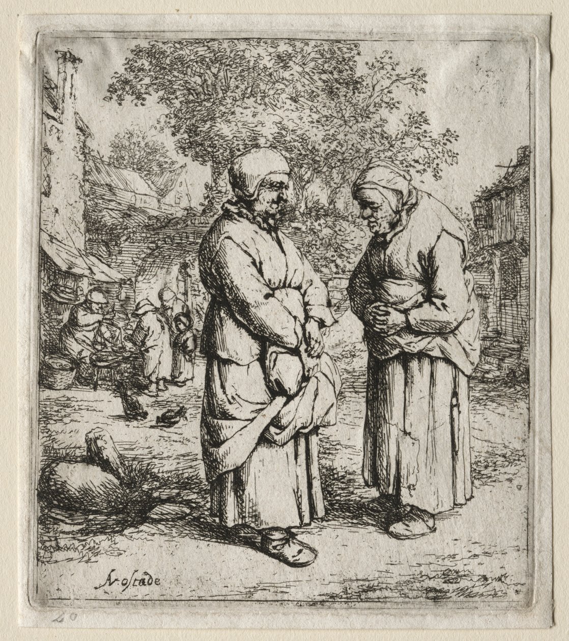 De två Gossips. av Adriaen Jansz. van Ostade