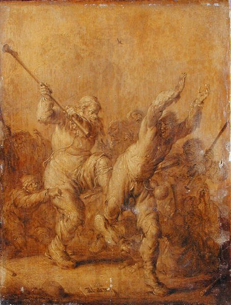 Tiggare slåss av Adriaen Pietersz. van de Venne