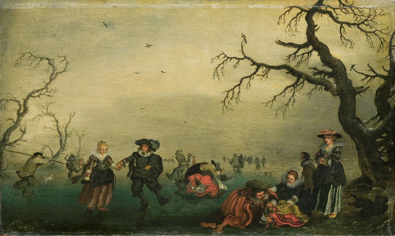 Skridskoåkare av Adriaen Pietersz van de Venne