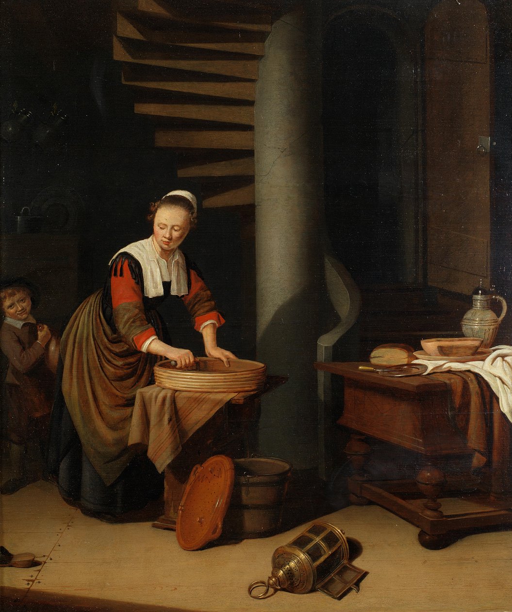 En köksa som stryker av Adriaen van Gaesbeeck