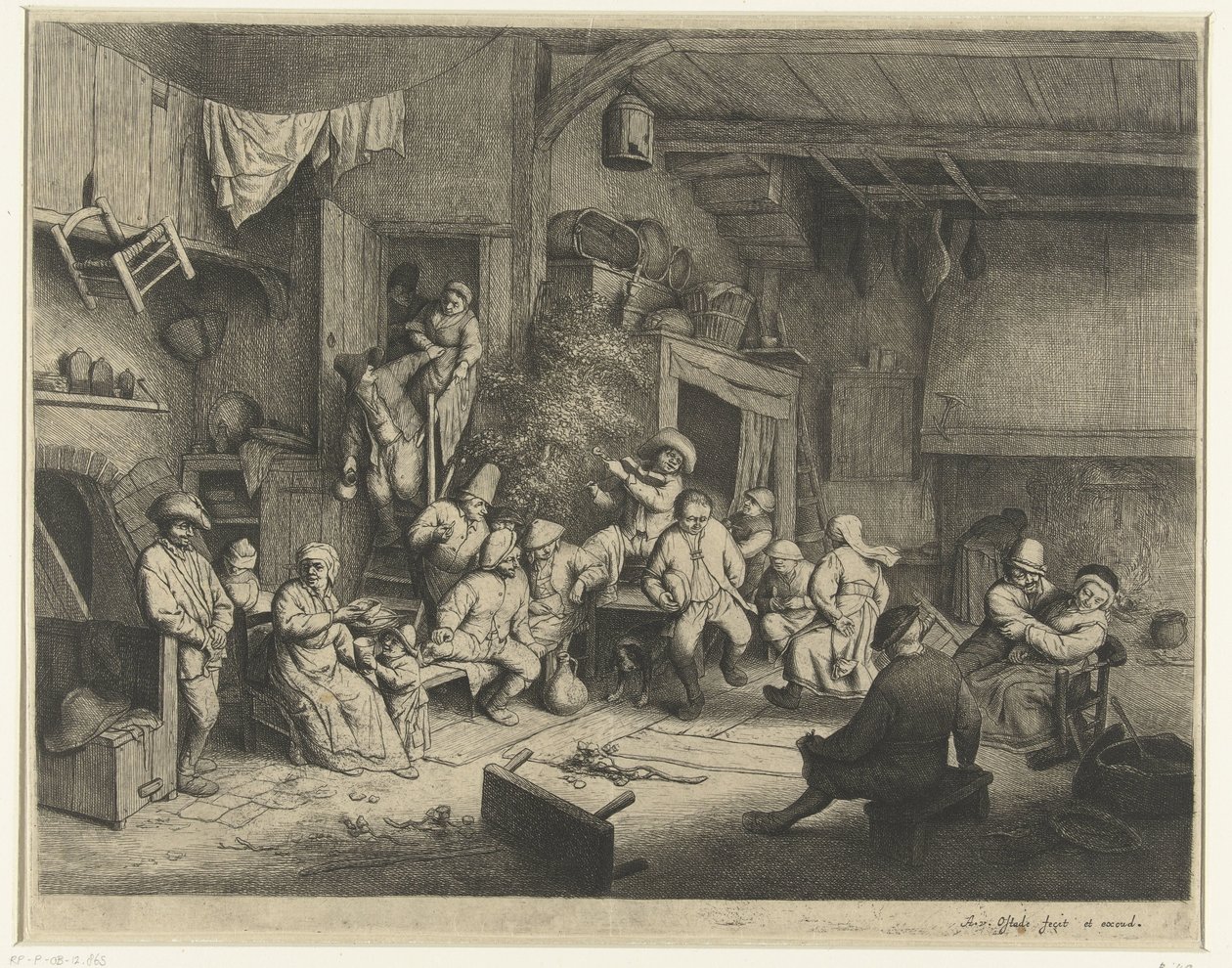 Dans på Värdshuset av Adriaen van Ostade