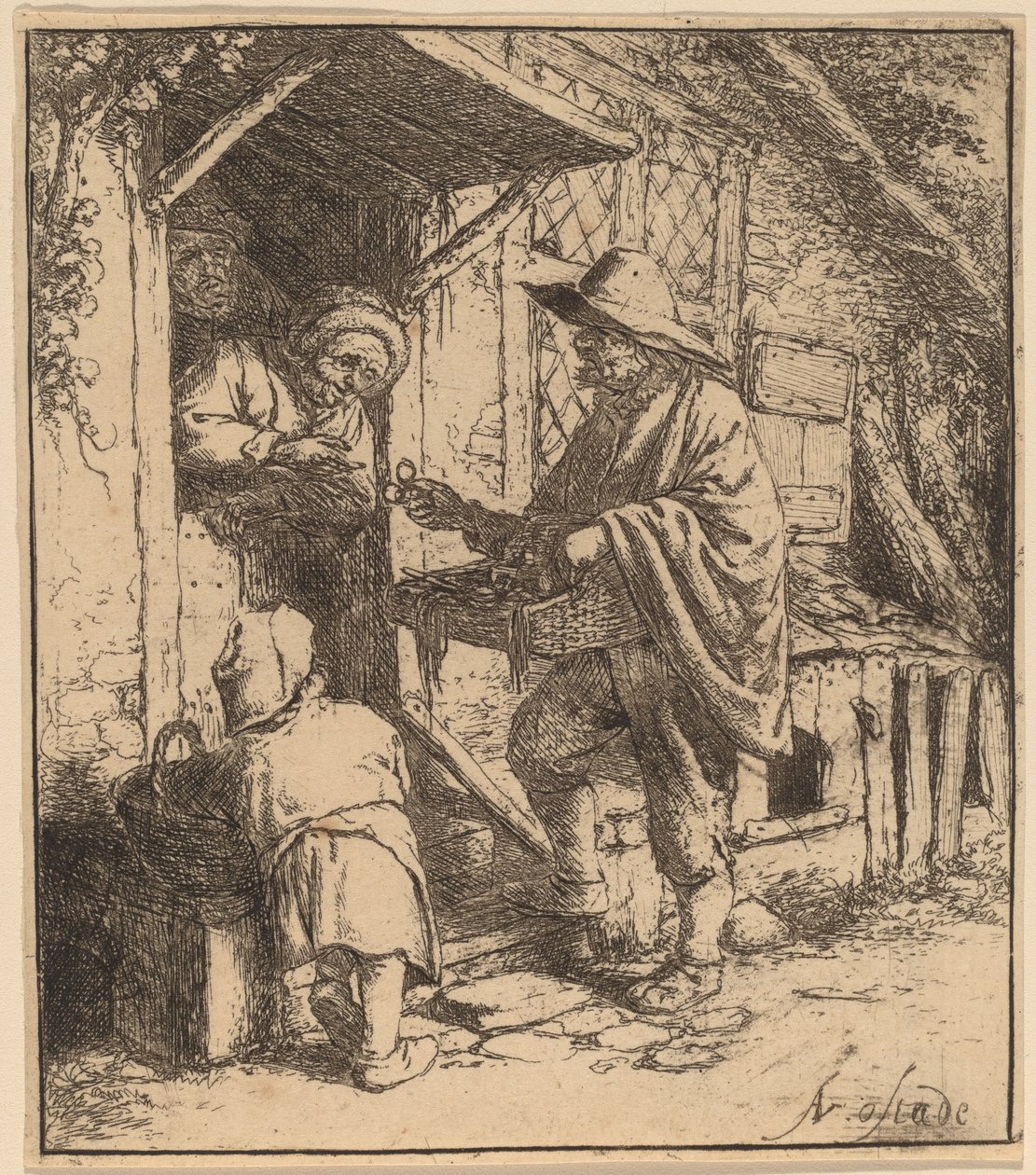 Glasögon Peddler av Adriaen van Ostade