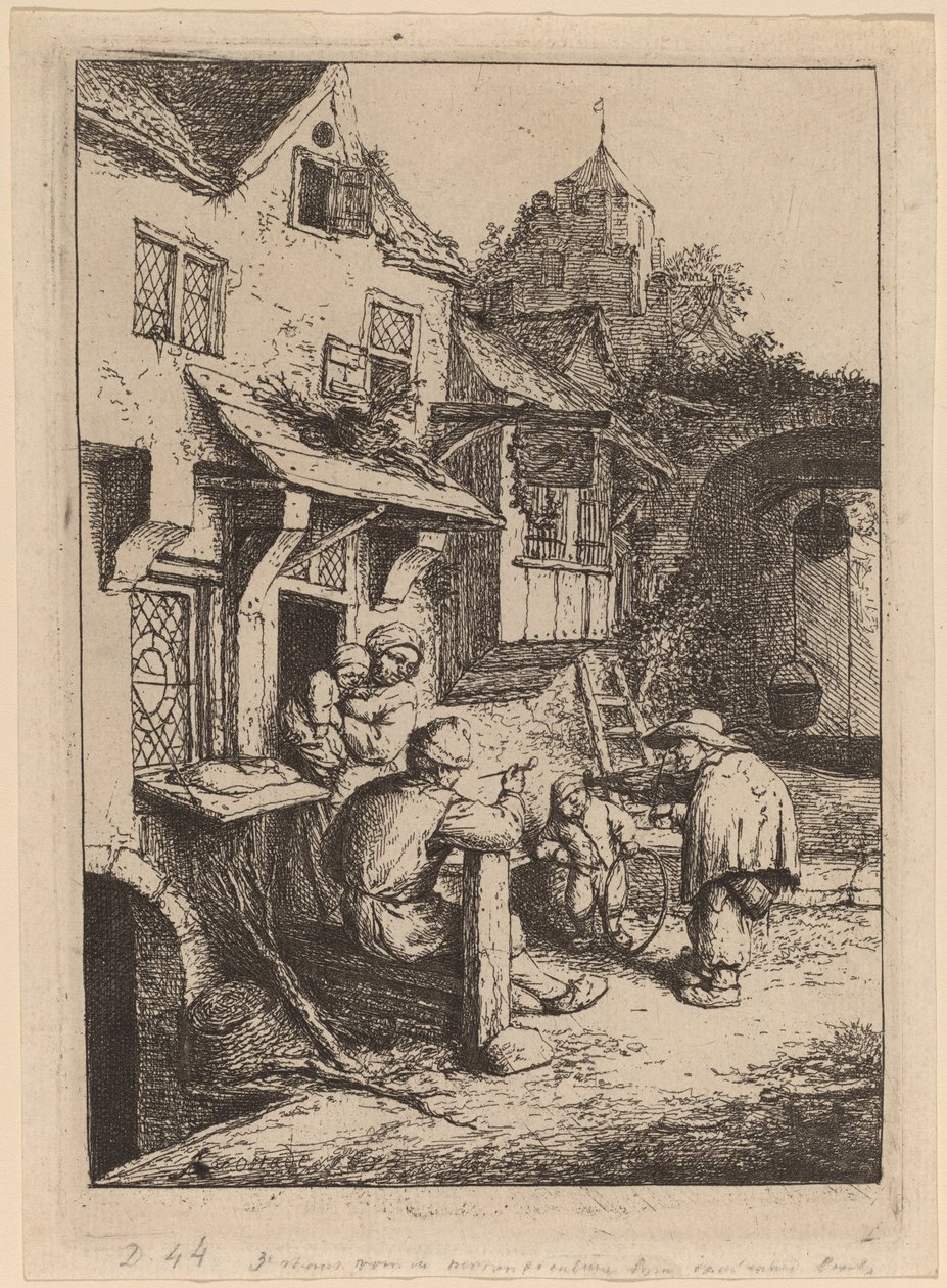 Puckelryggig spelman av Adriaen van Ostade