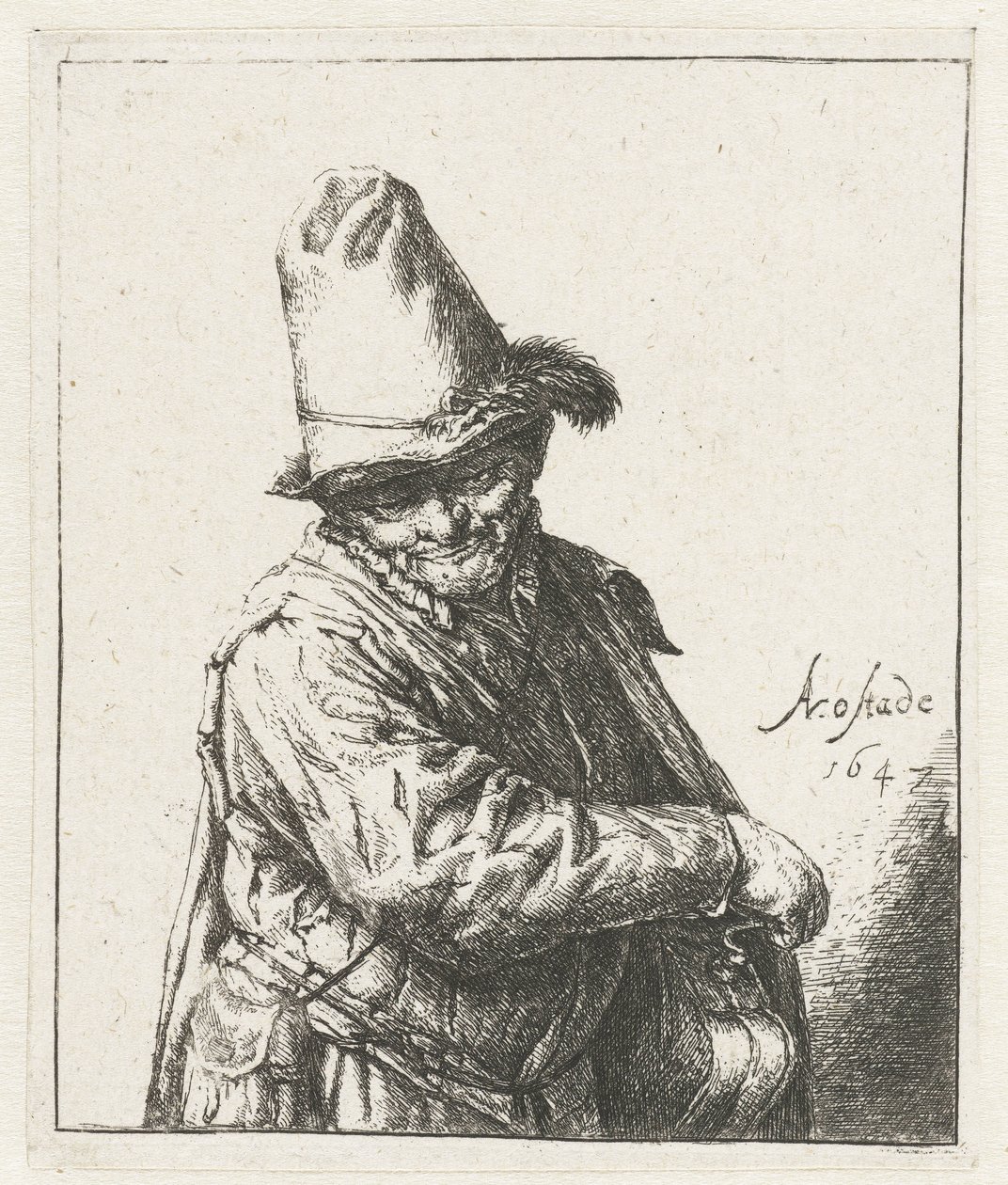 vinschvändare Lyremannen av Adriaen van Ostade