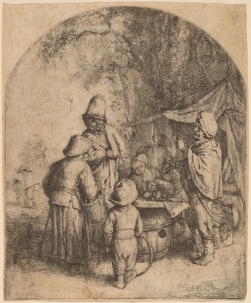 Quacksalver av Adriaen van Ostade