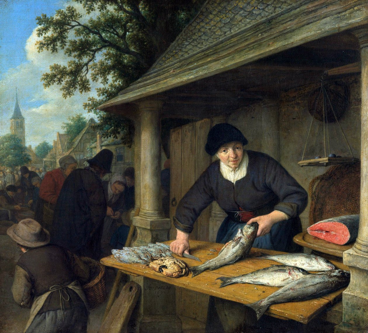 Fiskfrun av Adriaen Jansz. van Ostade