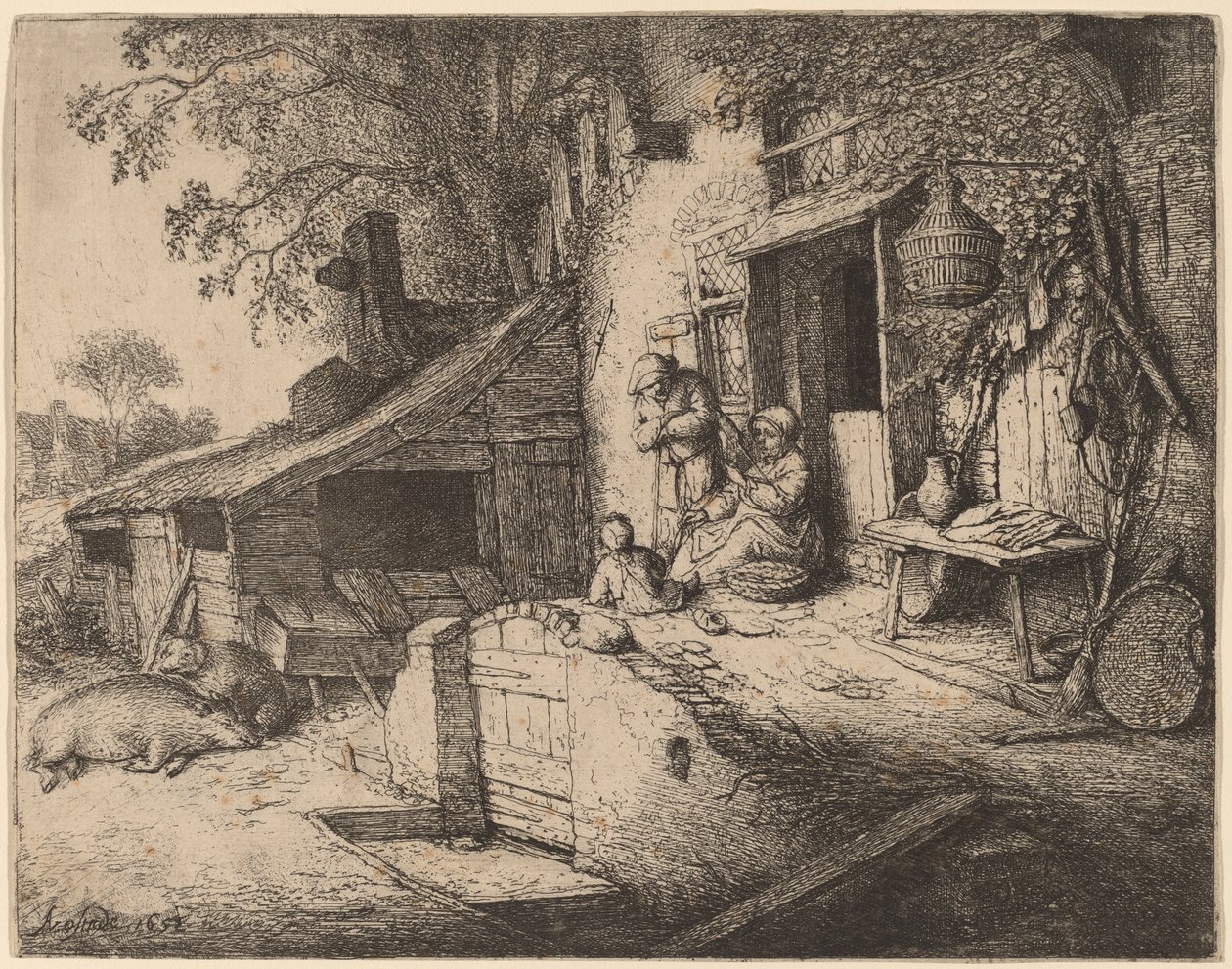 Spinnern av Adriaen van Ostade