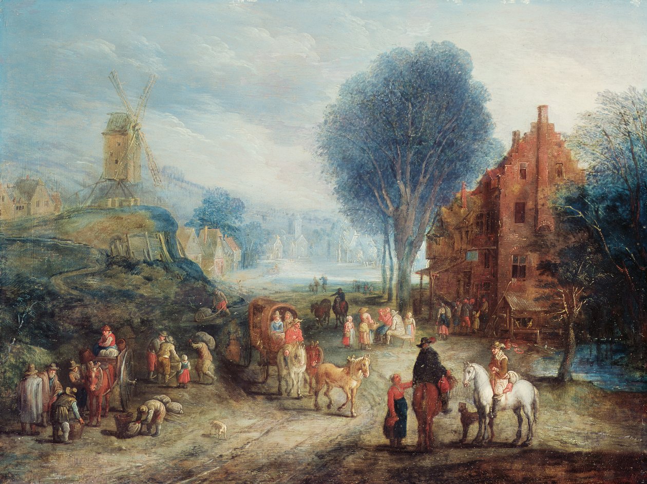 Country Scen av Adriaen van Stalbemt