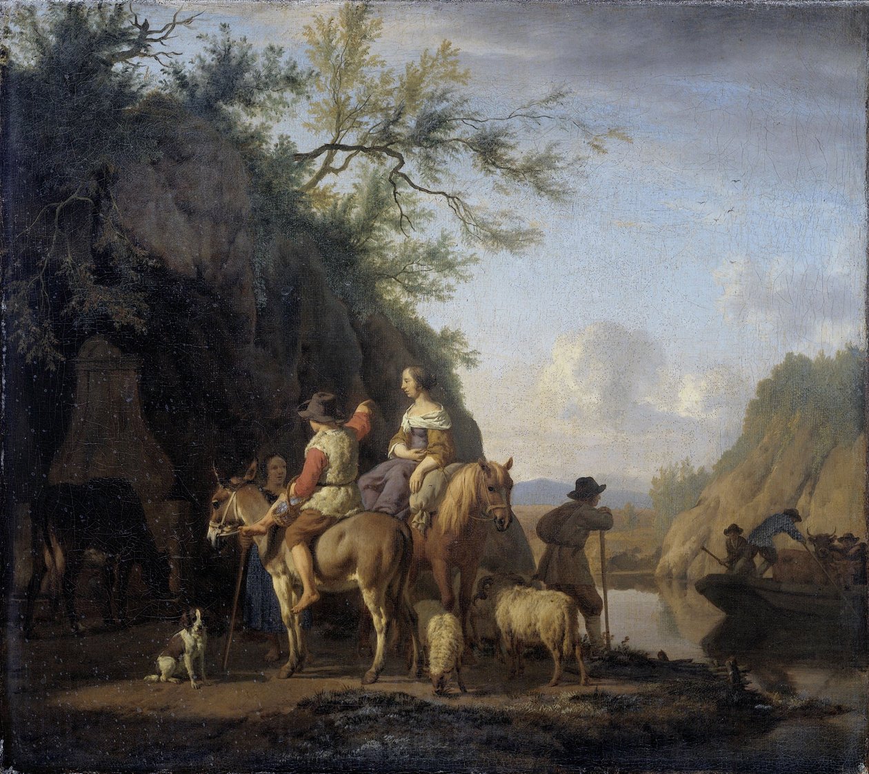 Färja, 1666 av Adriaen van de Velde