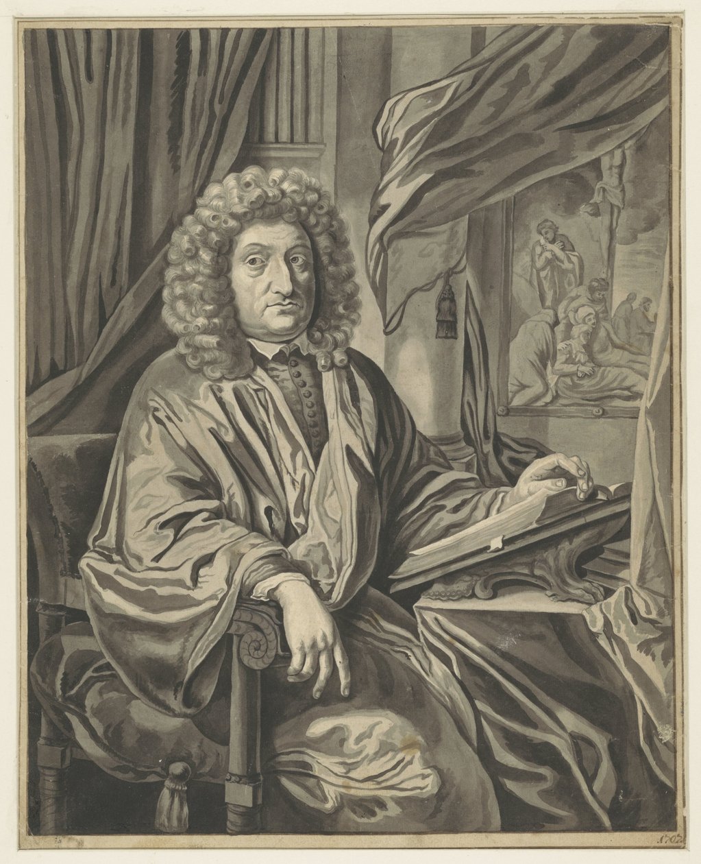 Porträtt av Johannes Roos av Adriaen van der Werff