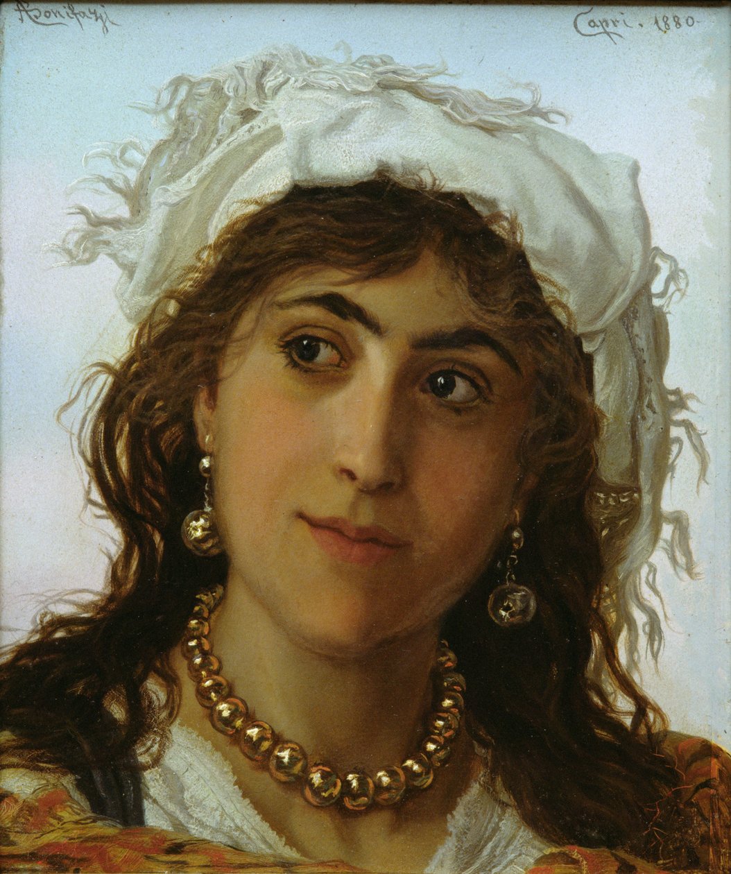 En flicka från Capri, 1880 av Adriano Bonifazi