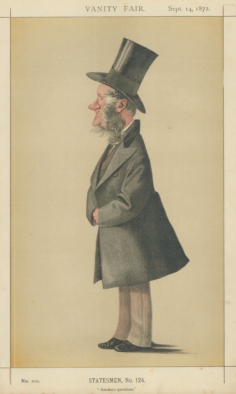 Lord Enfield (färglitografi) av Adriano Cecioni
