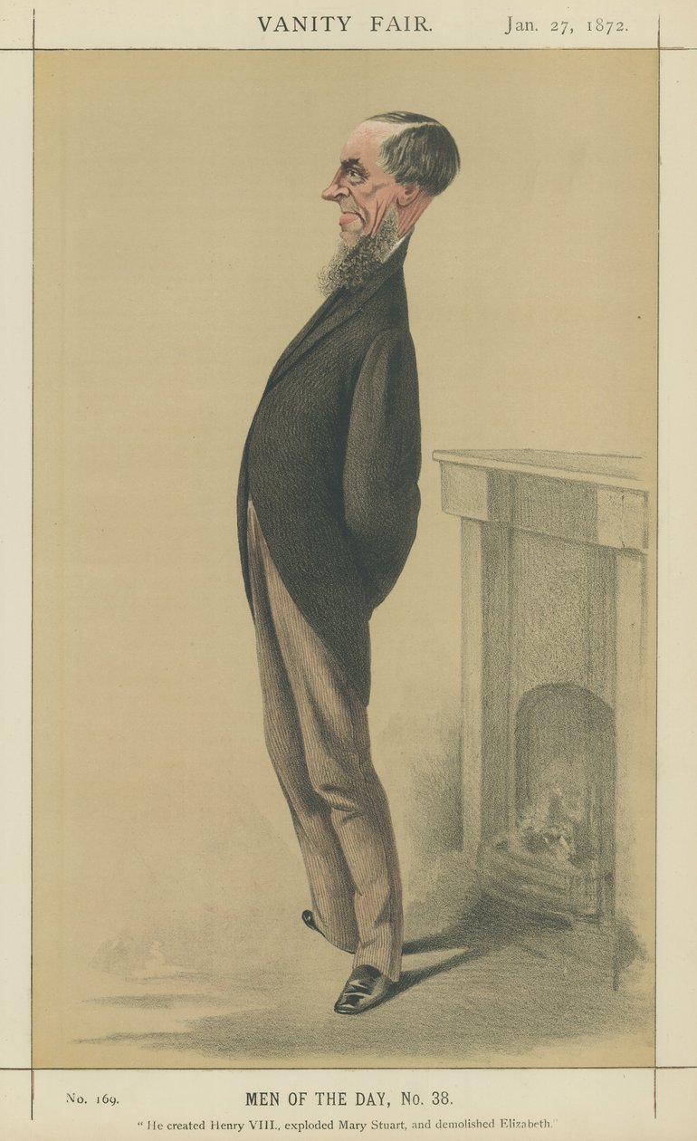 Mr James Anthony Froude (färglitografi) av Adriano Cecioni