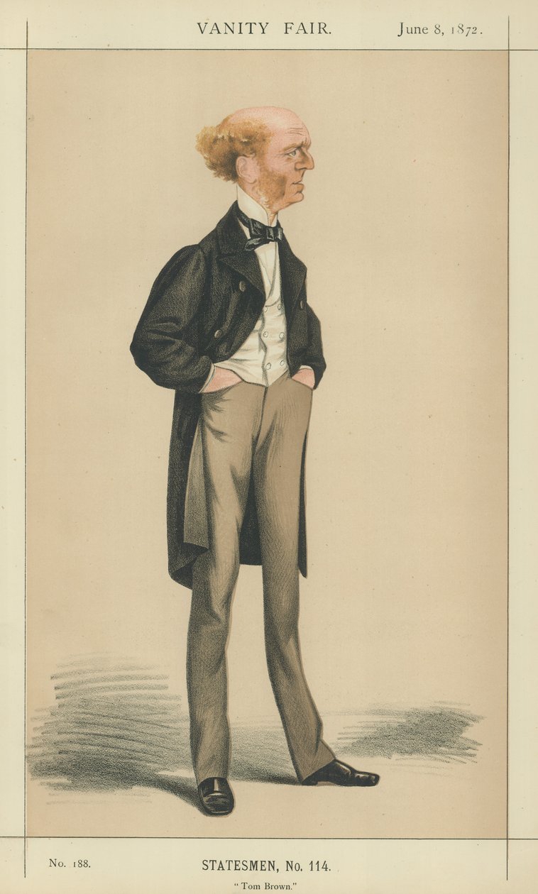 Mr Thomas Hughes (färglitografi) av Adriano Cecioni