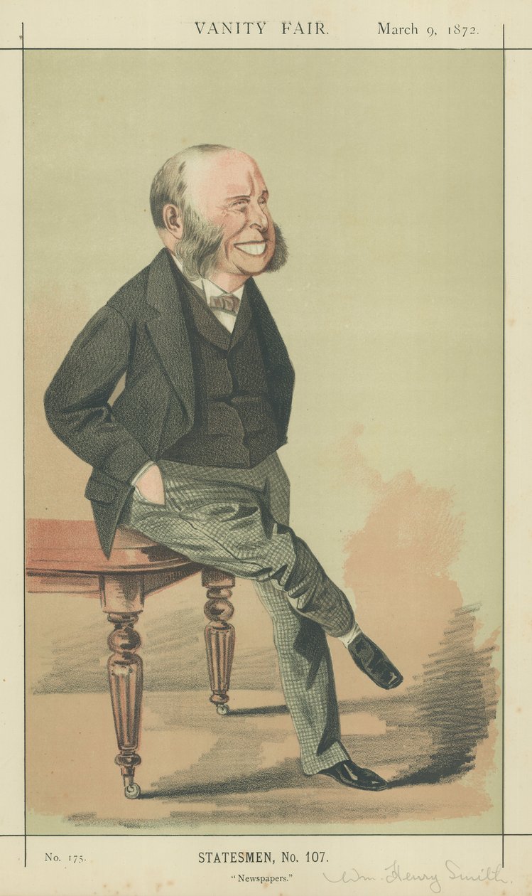 Mr William Henry Smith (färglitografi) av Adriano Cecioni