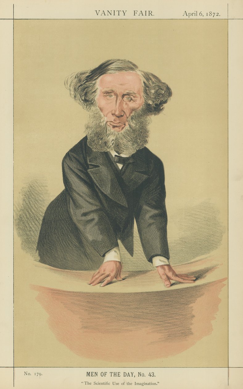 Professor John Tyndall (färglitografi) av Adriano Cecioni