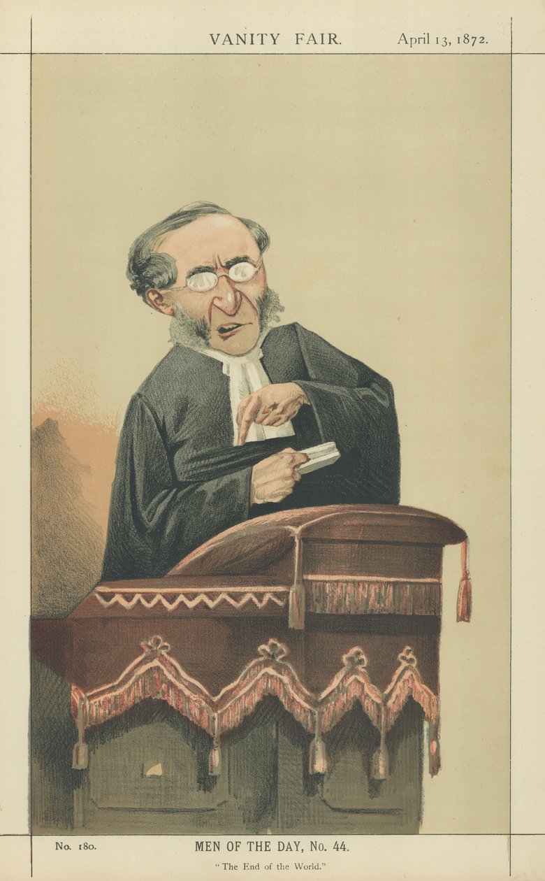 Pastor John Cumming (färglitografi) av Adriano Cecioni