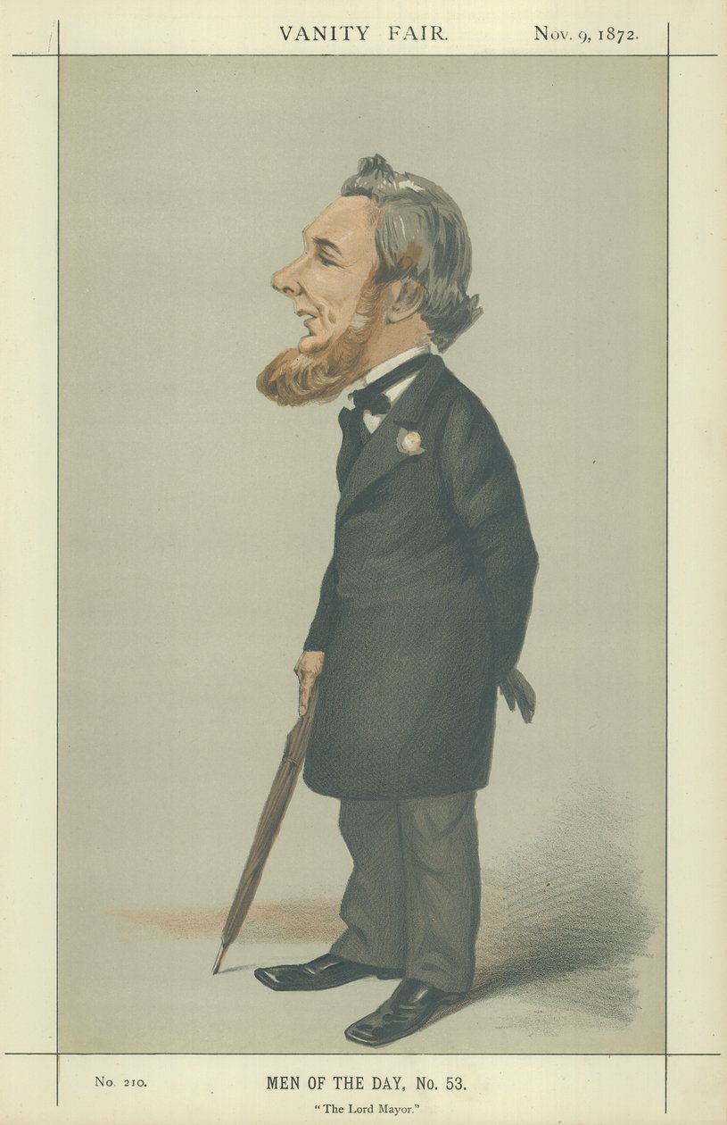 Sir Sydney Hedley Waterlow (färglitografi) av Adriano Cecioni