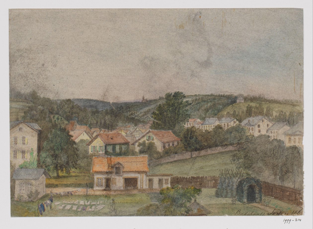 Vy över Soden-am-Taunus, Tyskland av Adrianus Johannes Bik