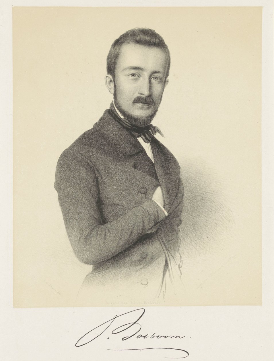 Porträtt av Johannes Bosboom av Adrianus Johannes Ehnle