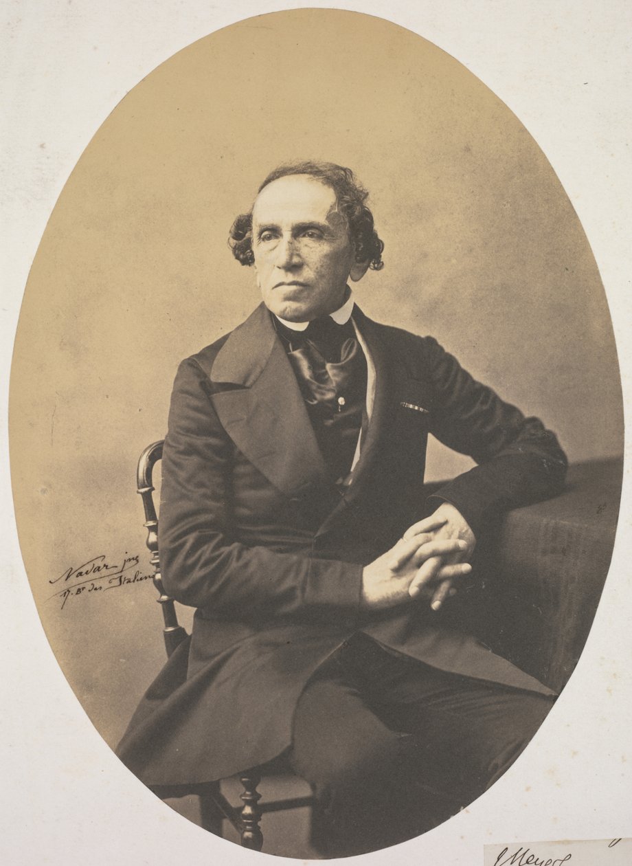 Porträtt av Giacomo Meyerbeer (1791-1864) av Adrien Tournachon