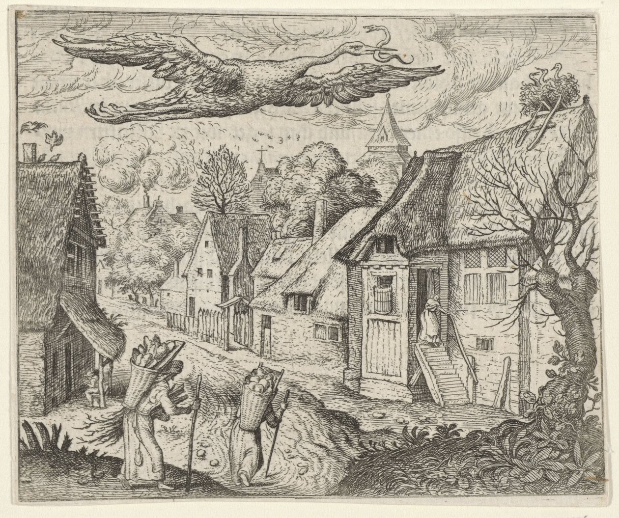 fabel om den gamla storken av Egidius  Sadeler (II)