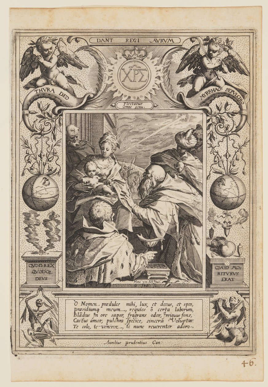 Tillbedjan av de tre vise männen av Aegidius Sadeler II