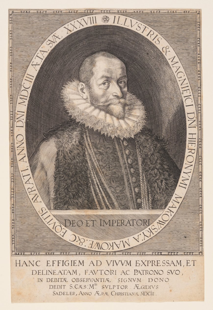 Hieronymus Makofsky, kammarherre av Aegidius Sadeler II