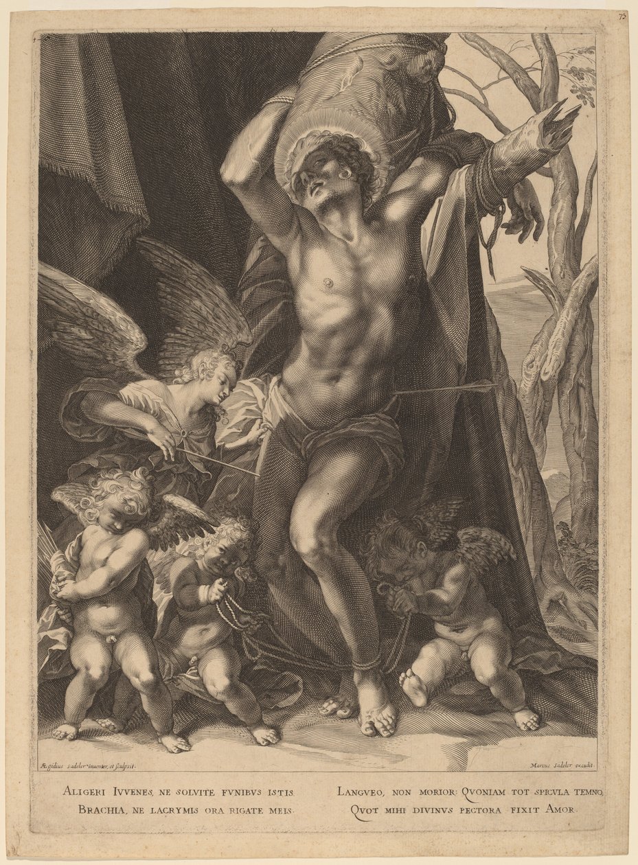 Sankt Sebastians martyrskap av Aegidius Sadeler II