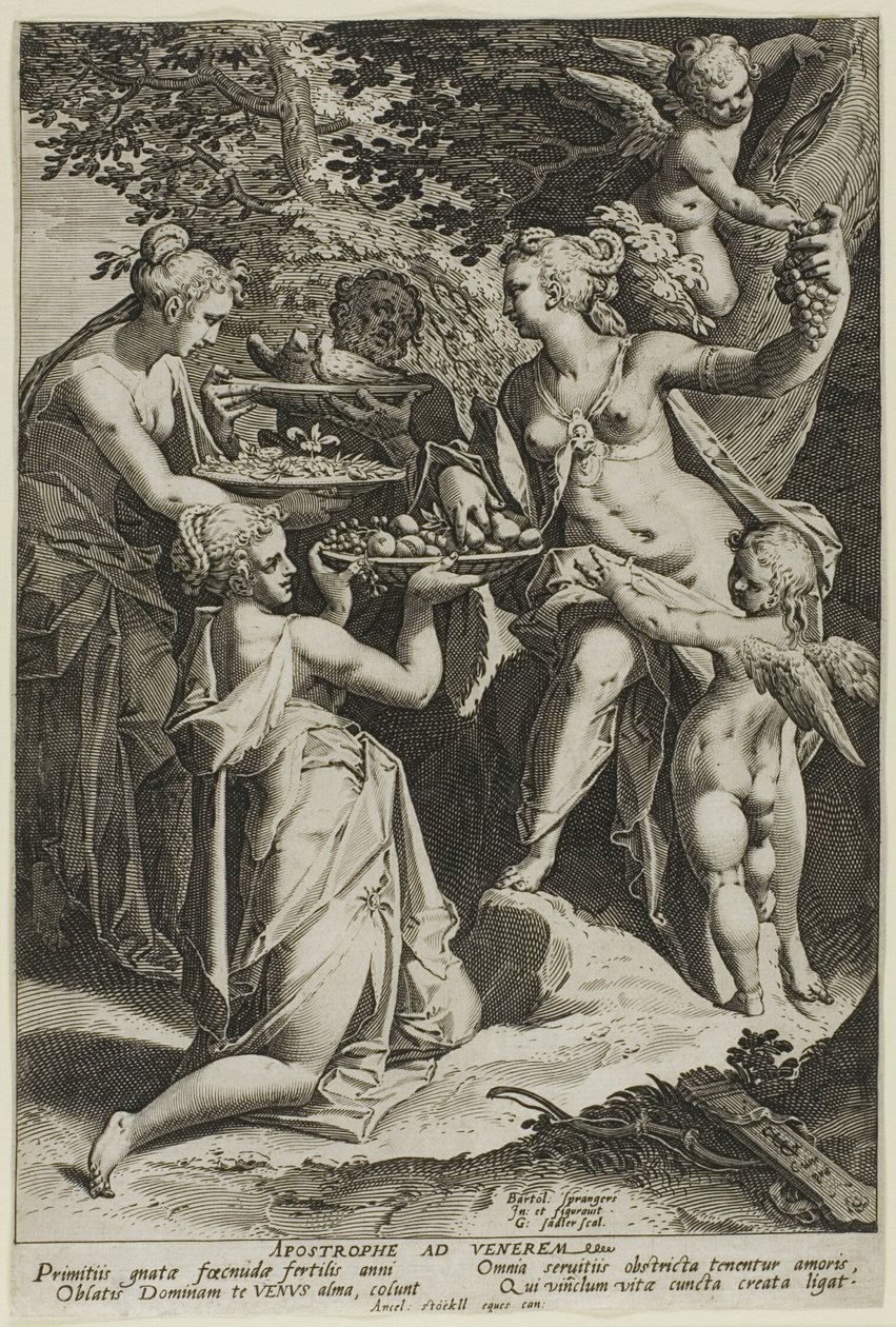 Venus tar emot gåvor av Aegidius Sadeler II