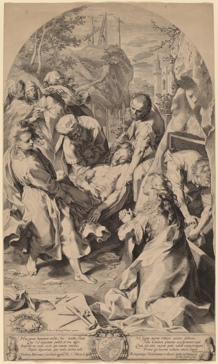 Gravläggningen av Aegidius Sadeler II after Federico Barocci