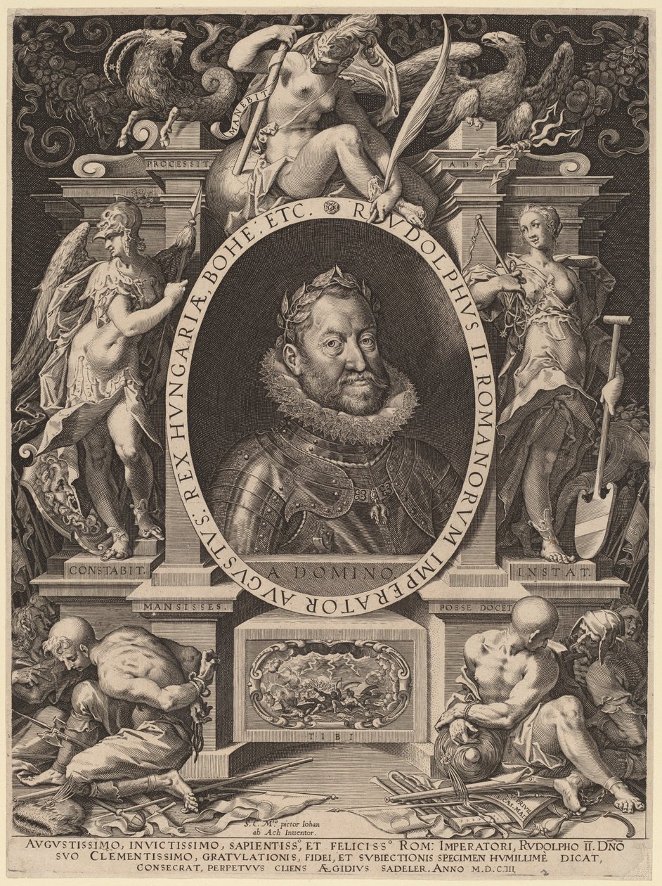 Rudolf II av Aegidius Sadeler II after Hans von Aachen