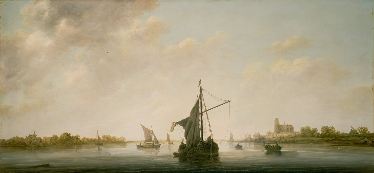 Utsikt över Maas vid Dordrecht av Aelbert Cuyp