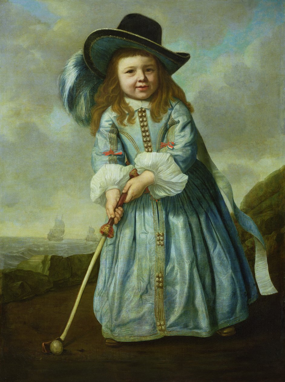 Barn som spelar golf av Aelbert Cuyp