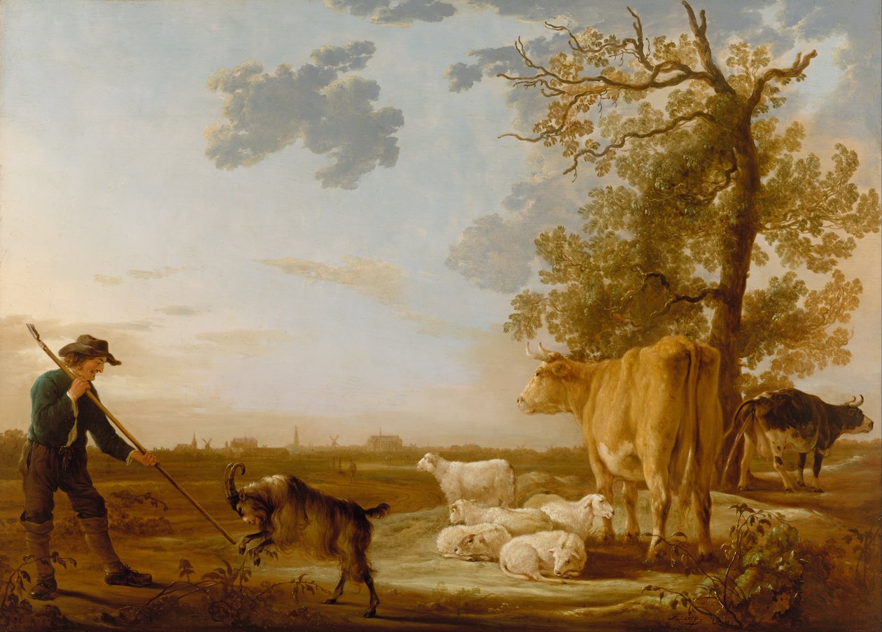 Landscape with cattle av Aelbert Cuyp