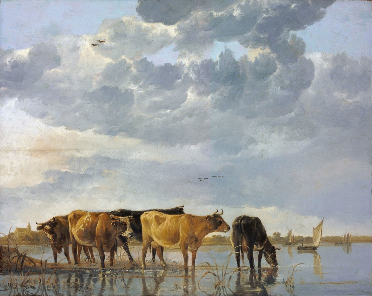 Boskap i vattnet av Aelbert Cuyp