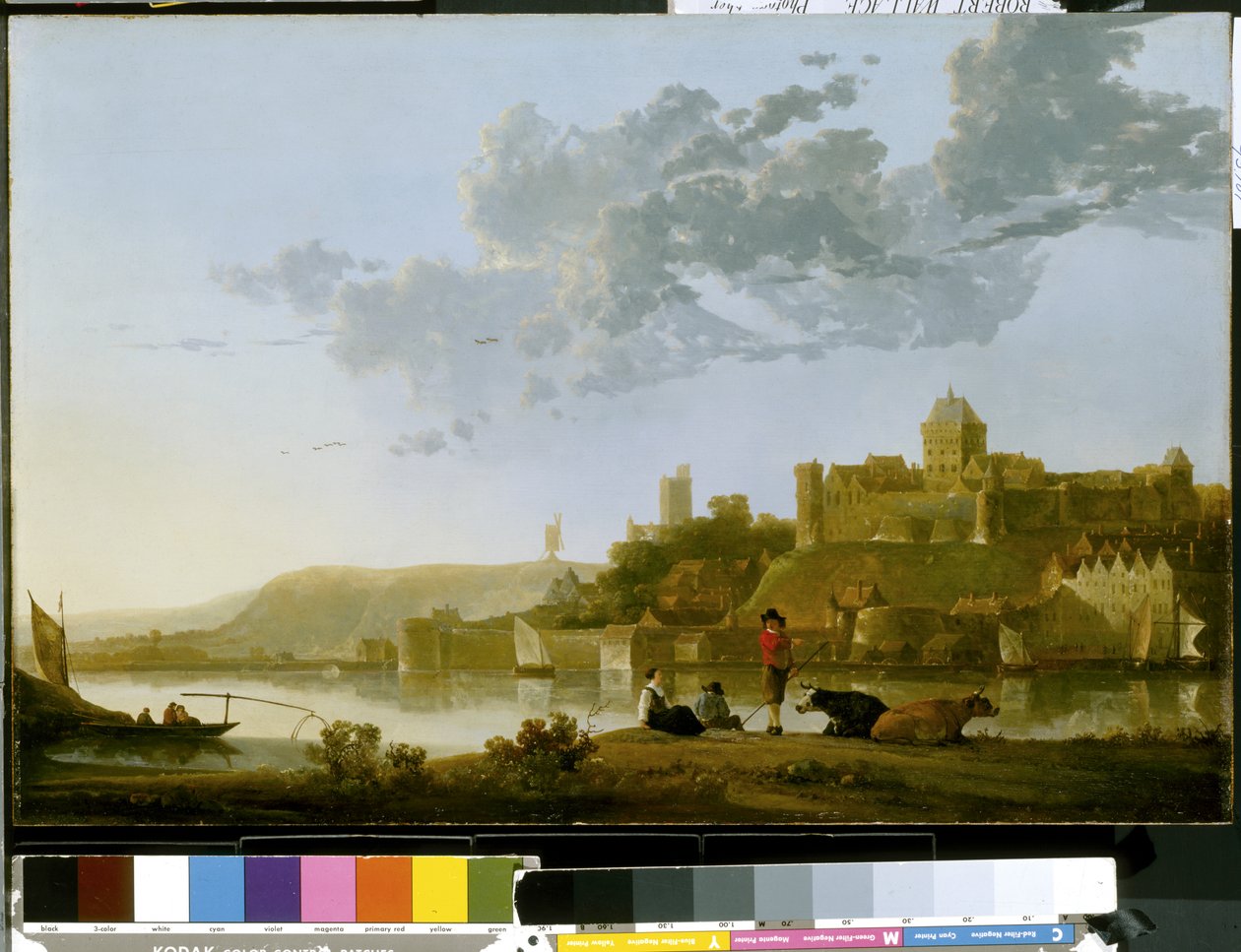 Valkhof vid Nijmegen (olja på trä) av Aelbert Cuyp