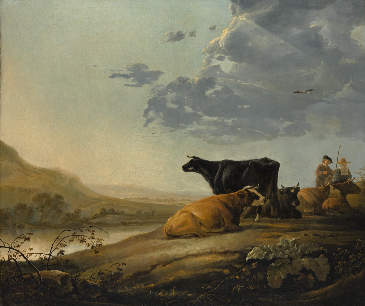 Unga herdar med kor, ca. 1655-60. av Aelbert Cuyp