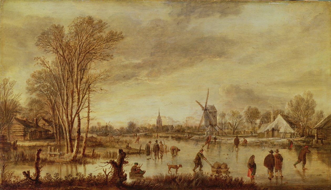 En flod på vintern av Aert van der Neer