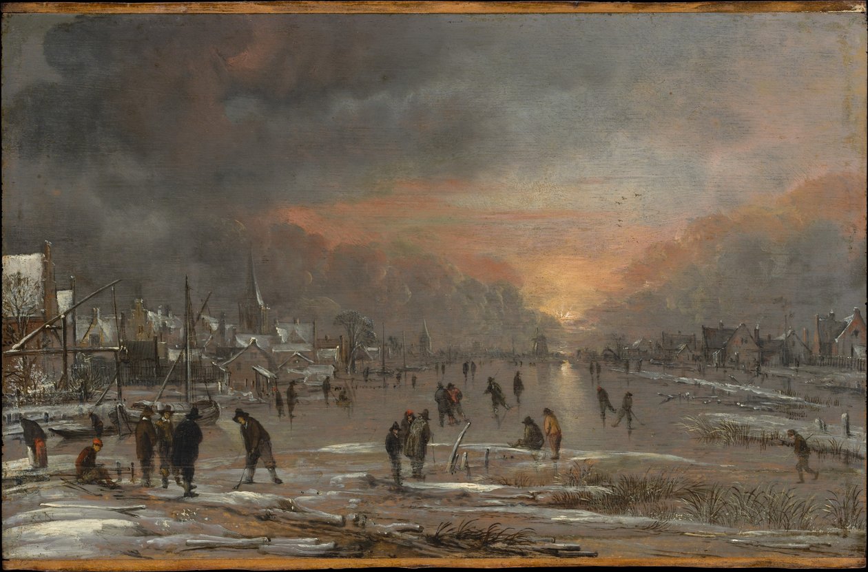 Sports on a Frozen River av Aert van der Neer