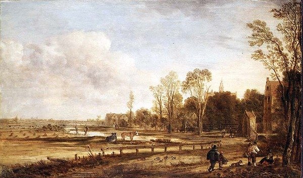 Landskap nära Haarlem av Aert van der Neer