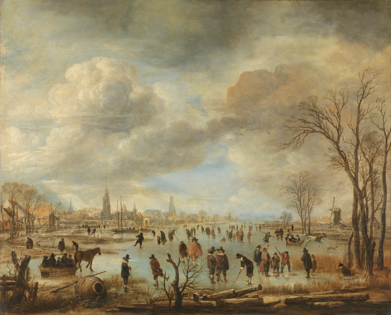 River View in Winter, c.1655-60 av Aert van der Neer