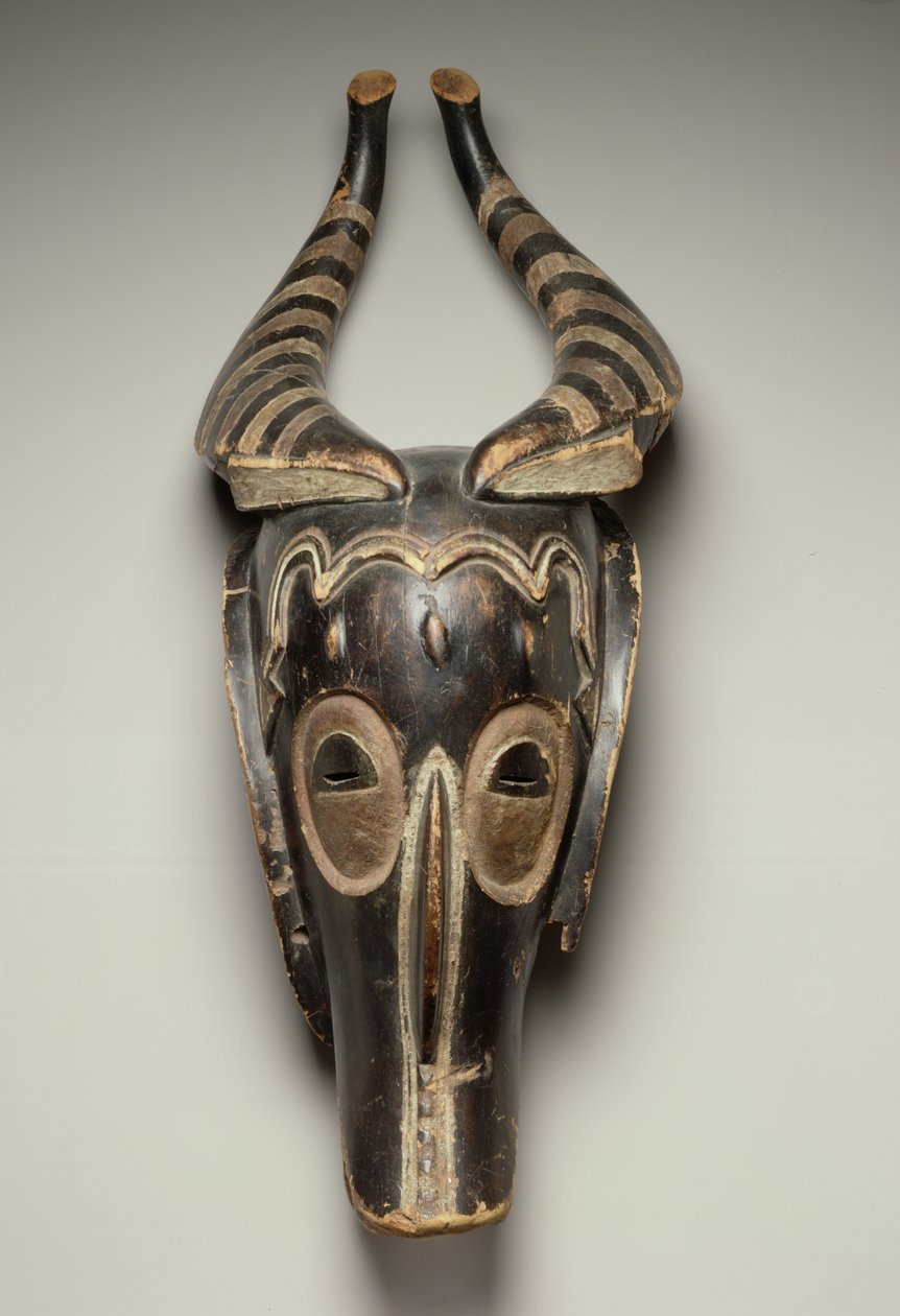 Zamle Antilope Mask, Guro Culture, Elfenbenskusten (trä med pigment) av African
