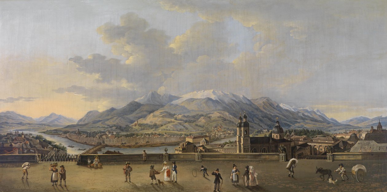 Panorama von Innsbruck, vom Stadtturm aus gesehen av After Friedrich Rehberg