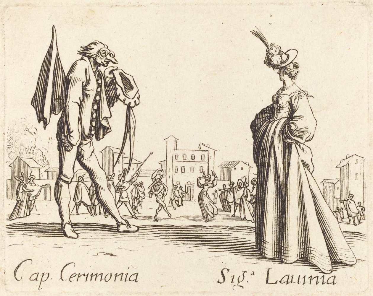 Cap. Ceremoni och Siga. Lavinia av After Jacques Callot