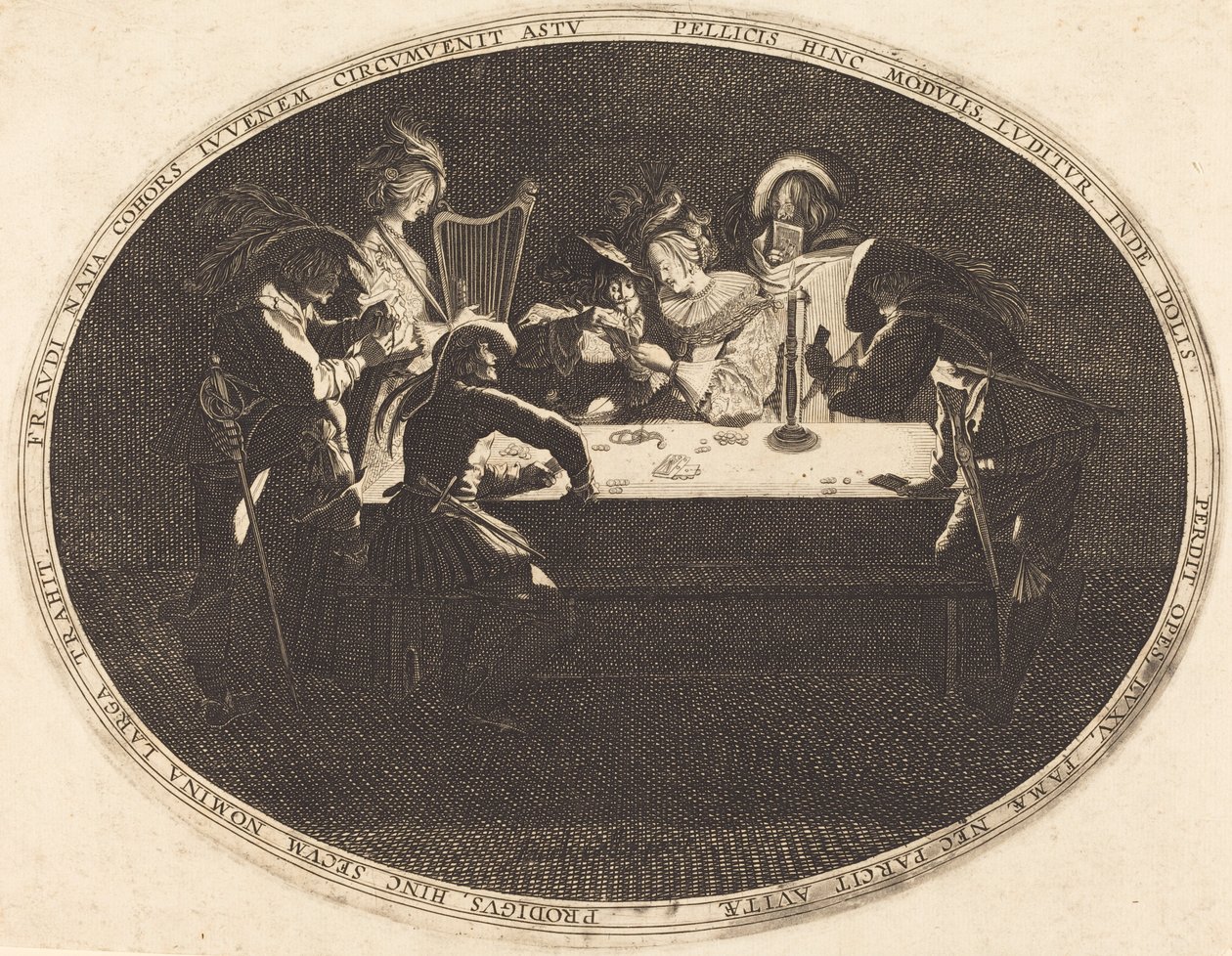 Kortspelarna av After Jacques Callot
