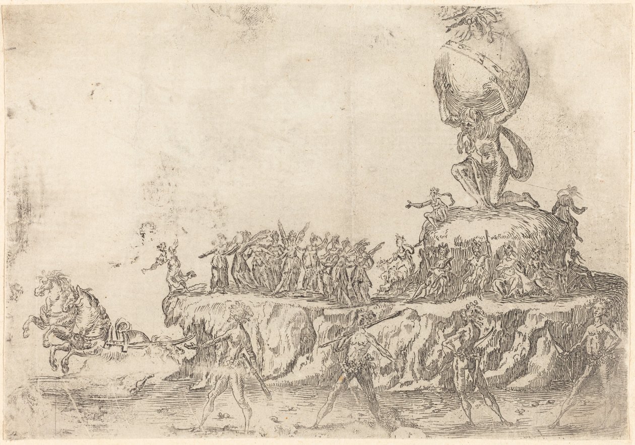 Solens flytande av After Jacques Callot