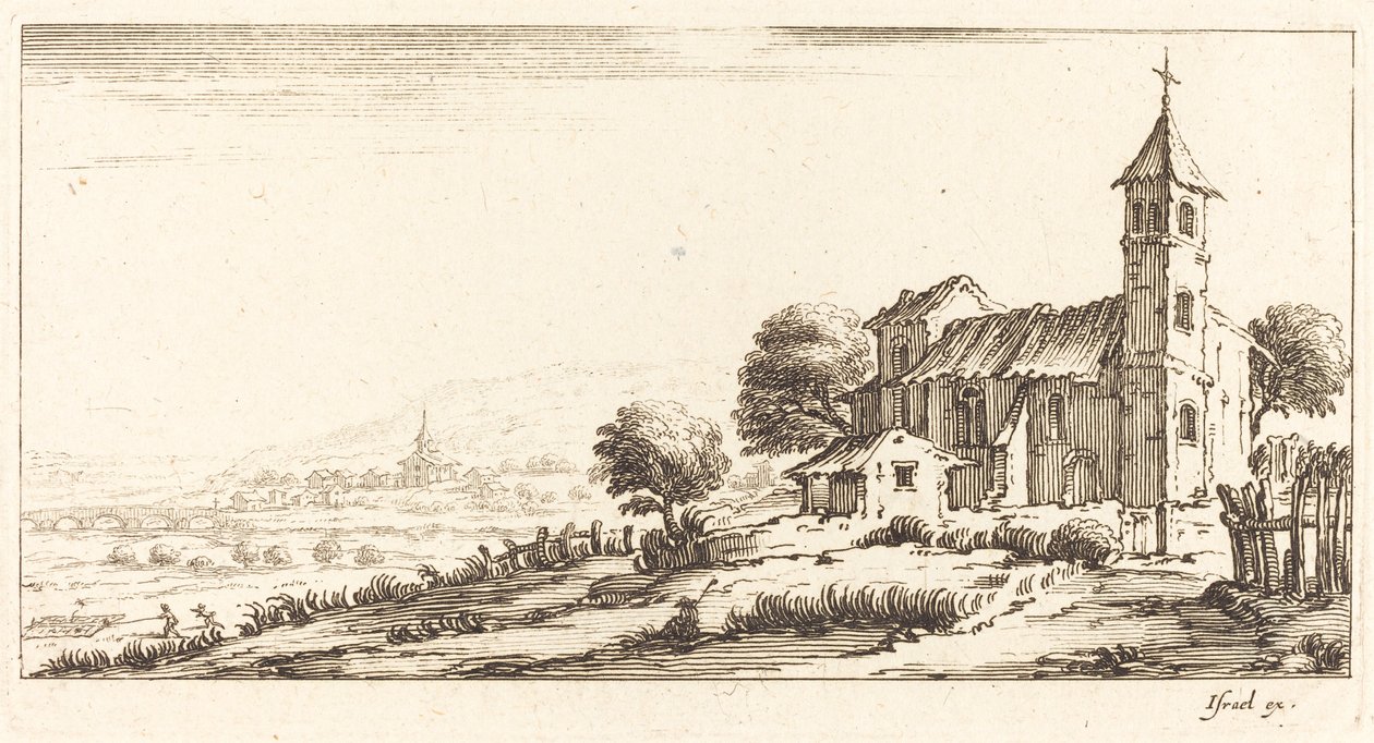 Bykyrkan av After Jacques Callot